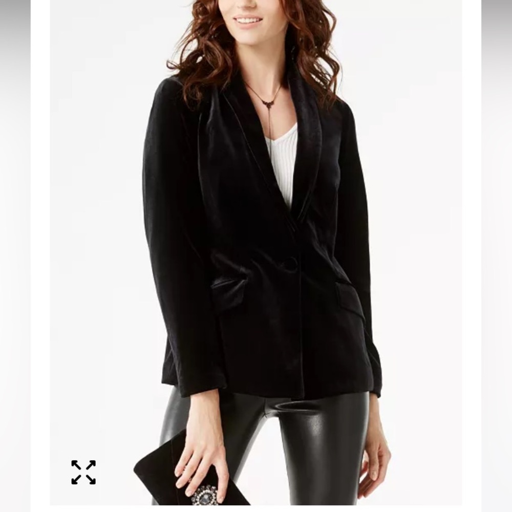 Holiday Black Velvet Blazer, INC Int Concepts szXL, preowned excellent condition